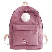 Load image into Gallery viewer, Corduroy Women Backpacks