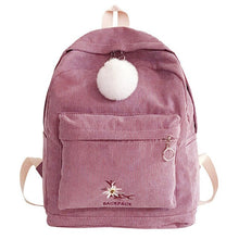 Load image into Gallery viewer, Corduroy Women Backpacks