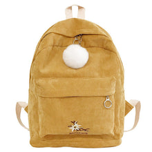 Load image into Gallery viewer, Corduroy Women Backpacks