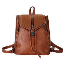 Load image into Gallery viewer, Women Leather Backpack