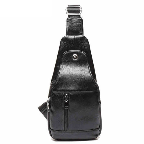 2019 New Luxury Brand Men Chest Bag Casual Crossbody Bag Man Sling Shoulder Bag PU leather Travel  Messenger Bag Male Chest pack